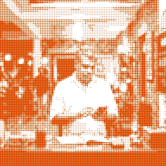 Comic panel: Ramesh behind the reception counter with papers