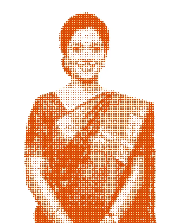 Halftone portrait of Devika Iyer, a premium property manager